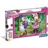 Clementoni - Puzzle per Bambini 24 Pezzi Supercolor, per Bambini 3+ Anni, Illustrazione Disney Minnie, Idea Regalo, Made in Italy, 62x42 cm, 24091