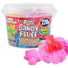 Slimy Sandy Fluff 220 g di sabbia rosa - Sabbia Slime originale per bambini, massa magica da gioco con secchio e due forme, plastilina elastica (giocattolo dai 3 anni)