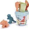 Ecoiffier Giocattoli Ecoiffier 462 - Secchio decorato con Dino da 17 cm, 2 stampi per sabbia, gioco da spiaggia per bambini, a partire dai 18 mesi, origine Francia garantita