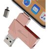 Somony Chiavetta usb per iphone,Pendrive 256gb Chiavetta USB OTG Pen Drive Tipo C 4 in 1 Metallo Pennetta Memoria Stick per PC,Laptop,Smartphone,USB 3.0 Photo Stick for Phone (Rosa, 256GB)