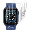 Glcrrpu Pellicola protettiva per Apple Watch SE (2022/2020)/Serie 6 5 4 40 mm, trasparente, flessibile, in TPU, facile installazione, per iWatch confezione da 5
