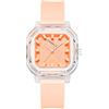 Alienwork Kids Orologio Bambini Ragazzi Ragazze Trasparente Bracciale in Silicone Arancione bambini Sport