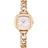 Alienwork Orologio Donna Oro rosa Bracciale in Cuoio Bianco Quadrante Madreperla Ultra-sottile Elegante