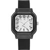Alienwork Kids Orologio Bambini Ragazzi Ragazze Nero Bracciale in Silicone Bianco bambini Sport