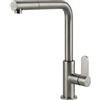 GESSI miscelatore rubinetto da cucina girevole con doccetta estraibile mono getto 60537 ACCIAIO - 60537-239