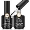 beetles Gel Polish Beetles 2x15 ml Smalto Lucido Senza Panni, Smalto Gel Opaco Effetto Lucido Lunga Durata Lampada Unghie UV LED Nail Art Design Nail Art Lunga Durata Fai Da Te Casa