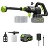 Lambluefly Idropulitrice a Batteria 4.0Ah, 120Bar Idropulitrice Professionale con Motore Brushless,Regolabile su 3Livelli, Idropulitrice Portatile per Lavaggio Auto, Pulizia e Irrigazione del Giardino