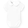 BABIDU Body Neonato Manica Corta 100% Cotone, Tutina Morbido Tessuto Traspirante e Anallergico per Pelli Sensibili, Body Collo piqué, Abbigliamento Unisex Neonato e Bambina, Basic Estivi