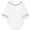 BABIDU Body Neonato Manica Lunga 100% Cotone con Colletto Prato con Pizzo, Body Neonato Realizzato in Morbido Tessuto Anallergico e Traspirante, Abbigliamento Unisex Neonato e Bambina, Prima Indossata