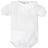 BABIDU Body Neonato Manica Corta 100% Cotone Plumetti, Tutina Tessuto Morbido Traspirante e Anallergico per Pelli Sensibili, Body Neonato con Volant, Abbigliamento Unisex per Neonato e Bambina