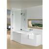 Riho Scandic parete vasca 111.5 cm 2 ante cromo lucida/vetro trasparente G001165120