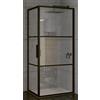 Riho Grid box doccia 90x80 cm rettangolare nero opaca/vetro con motivo G004008121