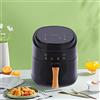 GMSLuu Friggitrice ad aria calda da 8 l, friggitrice con touch screen digitale a LED, mantiene al caldo, modalità temporizzazione preimpostata, olio non incluso, 1400 W, 60 a 200 °C (nero)