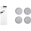 Electrolux PerfectCare 700 Lavatrice a Carica dall'Alto 7 kg, EW7T373S, Tecnologia SensiCare & E4WHPA02 Piedini Antivibrazione Universali per Lavatrice, Grigio