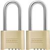 Master Lock 175LHEC2 - Lucchetto a combinazione, 2 pezzi, colore: Oro