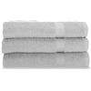 Gabel Asciugamani Viso, Spugna di Puro Cotone Idrofilo, 60 x 100 cm, Grigi0, Set da 3 Pezzi