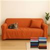 Generico Telo Copritutto Grandfoulard Multiuso Tinta Unita - Copridivano, Copriletto Letto Singolo/Matrimoniale - Misto Cotone Made in Italy - Vari Colori (Arancio, 240 x 280 cm)