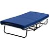 Comprarredo Brandina letto pieghevole con materasso waterfoam 80x190x38, salvaspazio con rotelle branda misura singola letto ospiti