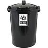 COSE DA CASA Secchio contenitore pattumiera raccolta differenziata carta plastica vetro misto 21lt bidone casa cucina giardino terrazza coperchio a chiusura andirandagismo e odori (NERO)