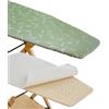 Generico Copertina e Mollettone per Asse da Stiro, Compatibile con Foppapedretti, Colore Argento/Verde, Tessuto 100% Cotone, 115 x 63 cm, Made in Italy