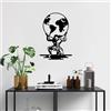 Wallity Hanah Home Elegante accessorio decorativo da parete in metallo nero, 49 x 70 cm, 100% metallo (spessore 1,5 mm), facile da montare, perfetto per arredamento moderno
