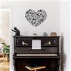 Wallity Hanah Home Elegante accessorio decorativo da parete in metallo, nero, 57 x 70 cm, 100% metallo, spessore 1,5 mm, perfetto per la decorazione della casa moderna e arte da parete unica