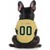 Generic Maglia da calcio per cani, con logo personalizzato con nome, numero, leggera, traspirante, a maniche corte, per cani di taglia media e piccola