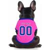 Generic Maglia da calcio per cani, con logo personalizzato con nome, numero, leggera, traspirante, a maniche corte, per cani di taglia media e piccola