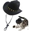 Shenrongtong Cappello per cani, traspirante, cappello da cowboy per gatti, costume di Halloween per cuccioli, comodo decorazione per feste per animali domestici, per l'estate, passeggiate all'aperto, campeggio