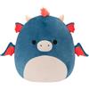 Squishmallows Blue And Orange Dragon 20 Carin Il Drago Blu e Arancione, Colore Nero, Small, SQCR04221