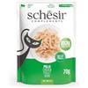 Schesir, Filetti di Pollo in Gelatina, Cibo Umido Complementare per Gatti, Ricetta Originale, 100% Naturale, 12 buste da 70g