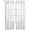 Fine jade2 Set di 2 tende bianche semitrasparenti, moderne, per camera da letto, soggiorno, tenda con passanti (100 x 130 cm)