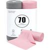 Gucass Rotolo di Panni in Microfibra 35 Pezzi x 2, Strappabili, Riutilizzabili, Panni per Pulizia da Casa e Cucina, Colori Rosa e Grigio