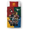 HARRY POTTER Set copripiumino singolo LEGO® con licenza ufficiale LEGO® | Biancheria da letto reversibile su 2 lati con federa coordinata, in policotone, design LEGO® | Character World Brands