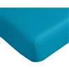 RE SOLE Lenzuola con Angoli 100% Cotone RE SOLE - Misure Standard per un Sonno di Qualità (Ottanio, 130 x 200 cm)