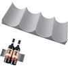 Spldsun Porta Bottiglie Di Vino, Portabottiglie In Plastica Impilabile, Portabottiglie Vino Plastica, con 4 Scanalature, per Conservazione Della Cucina, Vetrine Bar, Conservazione Delle Bevande (Grigio Scuro)