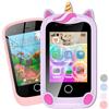 PTHTECHUS Smartphone Bambini, Telefoni e cellulari bambini Giocattoli Musicale ELETTRONICI EDUCATIVI,Black (P3-Pink 02)