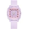 Alienwork Kids Orologio Bambini Ragazzi Ragazze Trasparente Bracciale in Silicone Viola bambini Sport