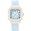 Alienwork Kids Orologio Bambini Ragazzi Ragazze Beige Bracciale in Silicone Blu Chiaro bambini Sport