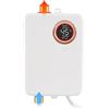 MINRS Scaldacqua elettrico istantaneo, 3,5 KW, 220 V, scaldabagno elettrico, con indicatore di temperatura a LED e soffione doccia, mini scaldabagno elettrico (bianco)
