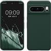 kwmobile Cover per Google Pixel 8 Pro Custodia - Back Case per Smartphone in Silicone TPU - Protezione Gommata - verde muschio