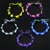 Editbar 5 fasce per capelli con corona di fiori a LED, con 3 modalità, regolabili con nastri, 10 perline per lampada, ghirlanda a LED per donne, Halloween, San Valentino, feste in spiaggia e