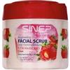 SINEP Srub professionale sbiancante viso e corpo - trattamento esfoliante con estratto di cocco e niacinamide per pelle radiosa - 400 ml (400 ml, fragola)