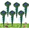 BURMONG Scaccia Talpe Ultrasuoni Solare, Dissuasori per Talpe, IP66 Impermeabile Dissuasori per Topi, Repellente Ultrasuoni Respinge Serpente,Gopher per Giardini e Prati (6 Pezzi)