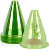 KAHEIGN 24 Pezzi Campane per Piante da Giardino, 24CM x 20CM Copertura per Campana per Piante in Plastica Mini Serra Riutilizzabile per Protezione da Sole Neve Gelo Lumache Uccelli Insetti (Verde)
