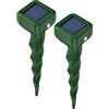BURMONG Scaccia Talpe Ultrasuoni Solare, Dissuasori per Talpe, IP66 Impermeabile Dissuasori per Topi, Repellente Ultrasuoni Respinge Serpente,Gopher per Giardini e Prati (2 Pezzi)