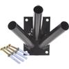 Aqbau Supporto per bandiera a 3 scomparti, colore nero