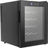 panfudongk Frigorifero per vino, piccolo autoportante, 48 l, per 20 bottiglie, frigorifero per vino, a 2 zone, trasparente, sottile, con display a LED, per vino, ufficio o casa