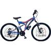 BICICLETTE CANELLINI Bicicletta Bambino MTB FULL SUSPENSION 26 COLORADO - Ruote 26 (BLU/ARANCIO)