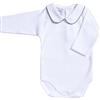 BABIDU Body Neonato a Maniche Lunghe in 100% Cotone, Tutina Neonato Realizzato in Tessuto Morbido, Traspirante e Anallergico per Pelli Sensibili, Body in Piqué con Collo a Polo, Abbigliamento Unisex